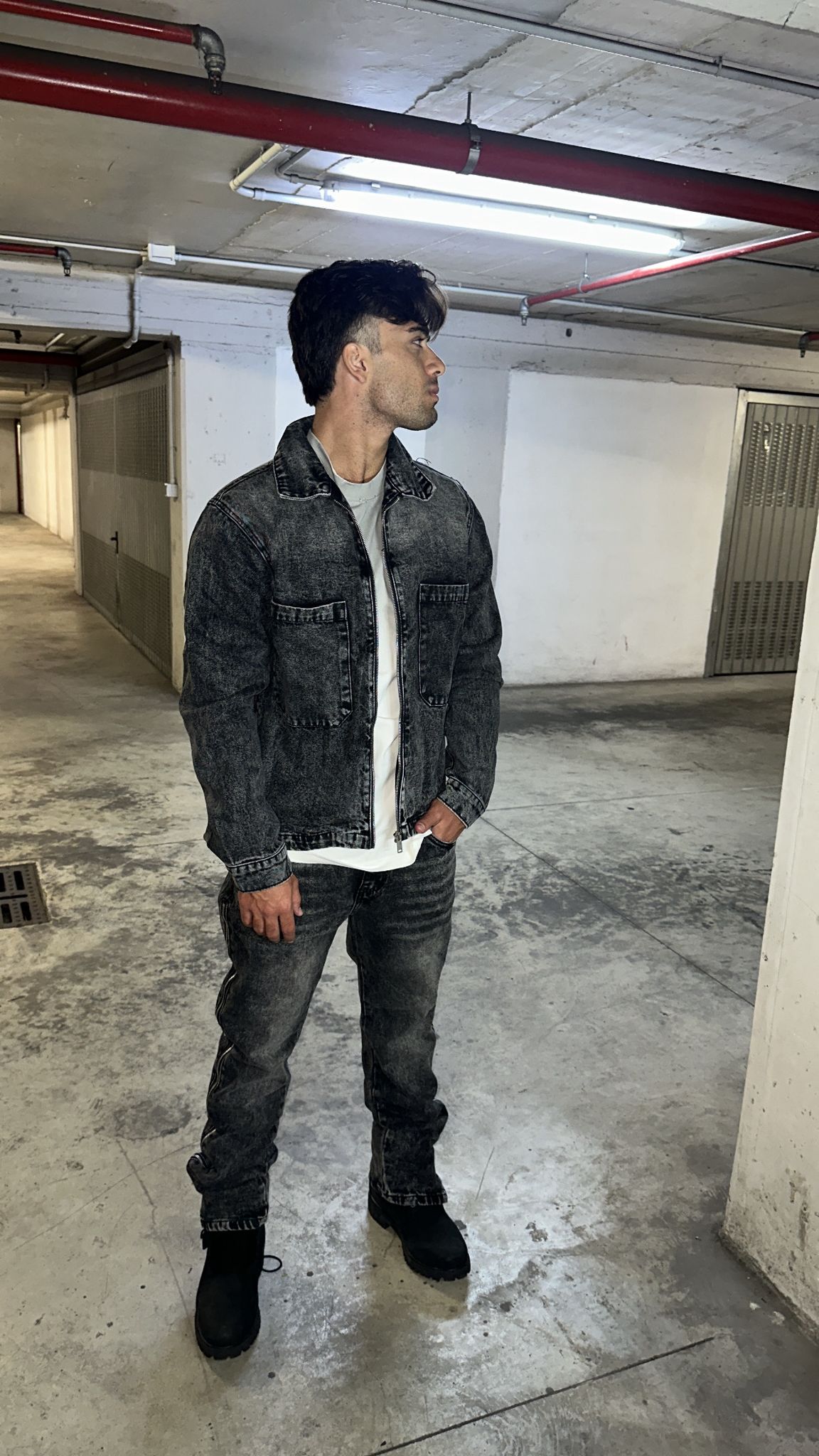 CORDSET DENIM GRAY